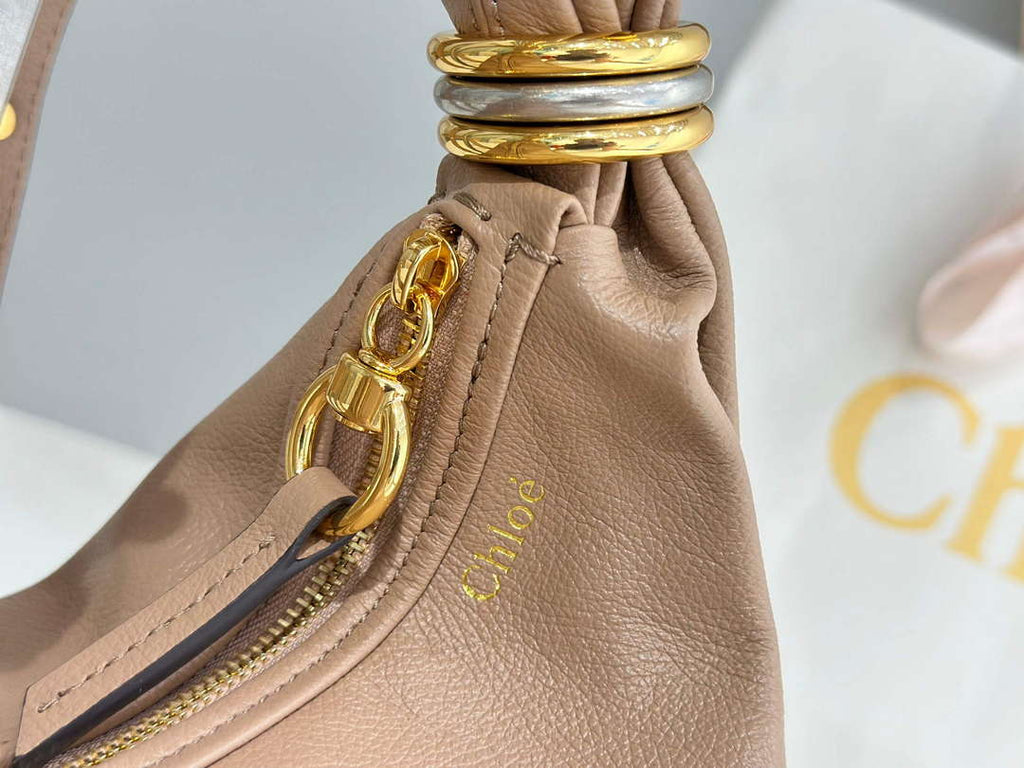Chlo¨¦ CHC24AS611N72527 Small Bracelet Hobo bag in grained leather Woodrose