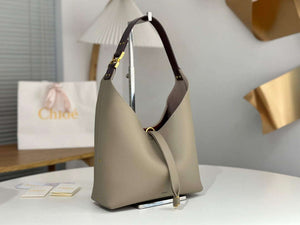 Chlo¨¦ CHC24AS629I316J5 Small Marcie Hobo Bag in grained leather Motty Grey - Default Title - View 3