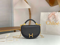 Chlo¨¦ CHC24SS604M52001 Marcie Chain Flap Bag in Leather Black