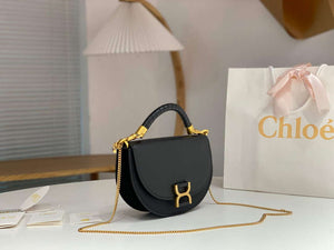 Chlo¨¦ CHC24SS604M52001 Marcie Chain Flap Bag in Leather Black - Default Title - View 2