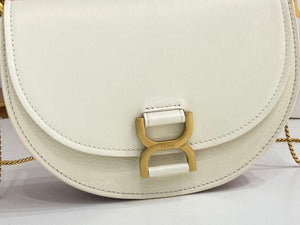 Chlo¨¦ CHC24SS604M52001 Marcie Chain Flap Bag in Leather Sweet Beige - Default Title - View 3