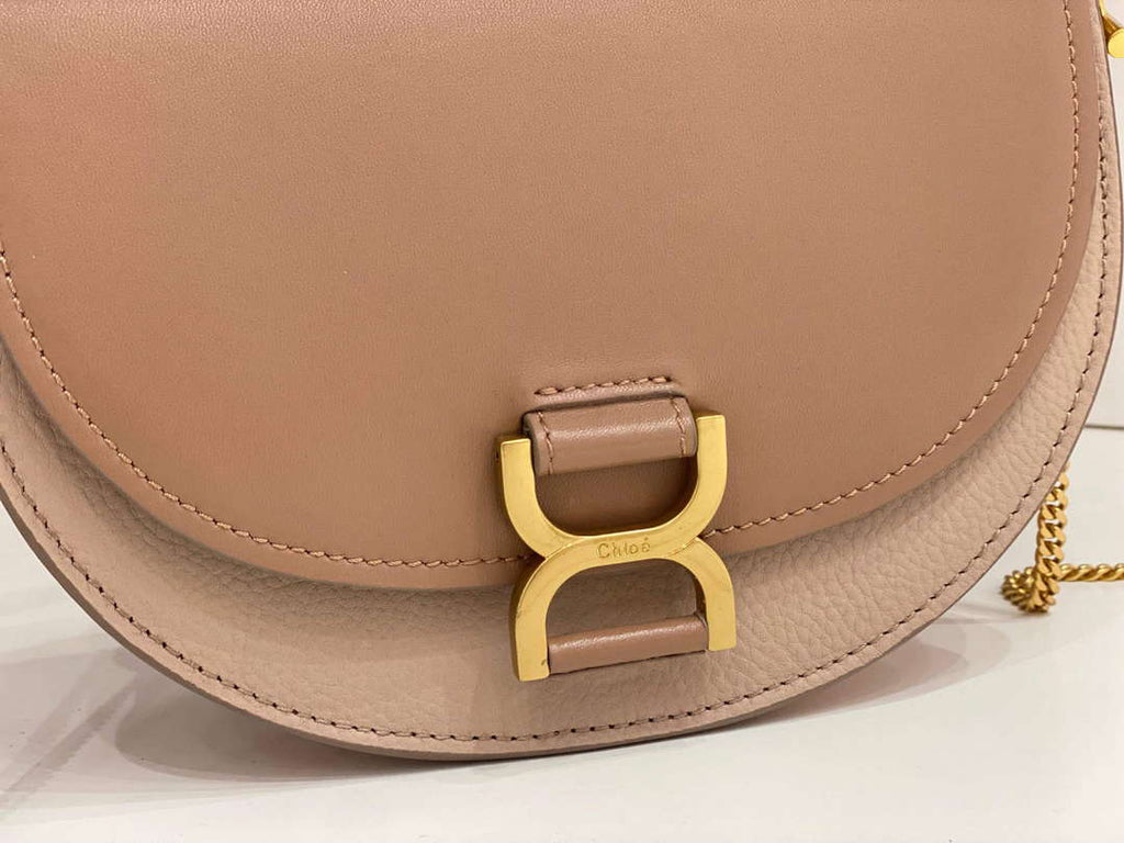 Chlo¨¦ CHC24SS604M52527 Marcie Chain Flap Bag in Leather Woodrose