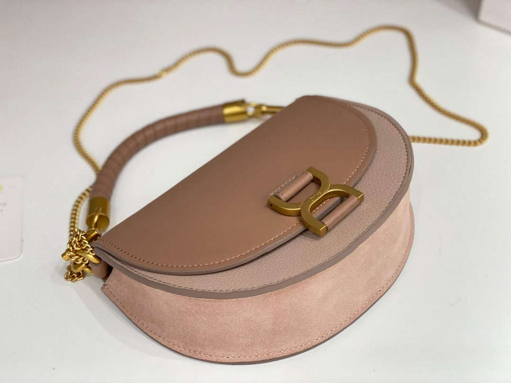 Chlo¨¦ CHC24SS604M52527 Marcie Chain Flap Bag in Leather Woodrose