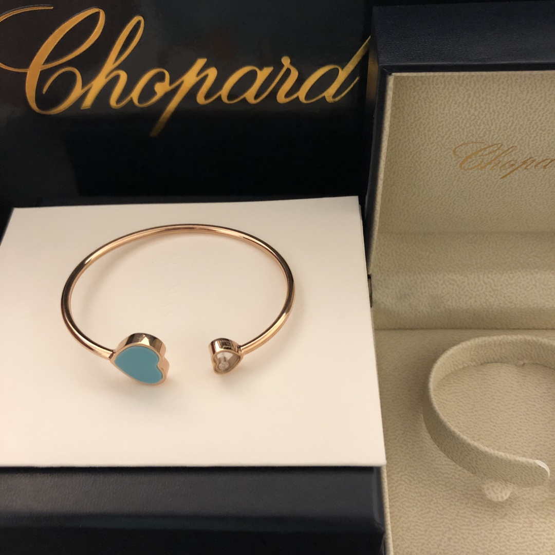 Chopard HAPPY HEARTS Barcelet 857482-5600 Rose Gold Blue Stone