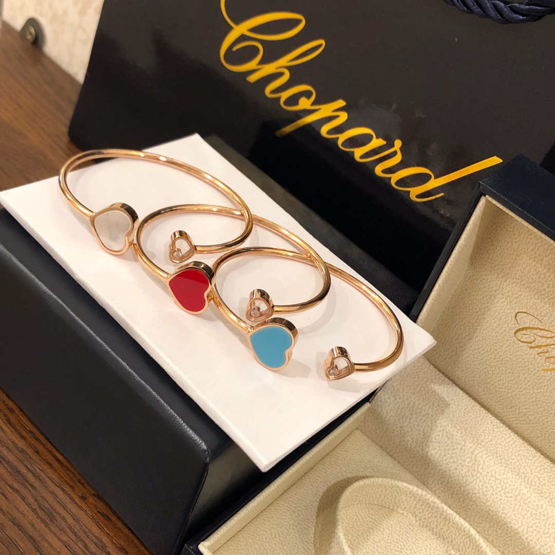 Chopard HAPPY HEARTS Barcelet 857482-5700 Rose Gold Red Stone