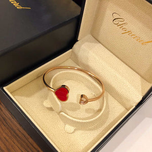 Chopard HAPPY HEARTS Barcelet 857482-5700 Rose Gold Red Stone - Default Title - View 1