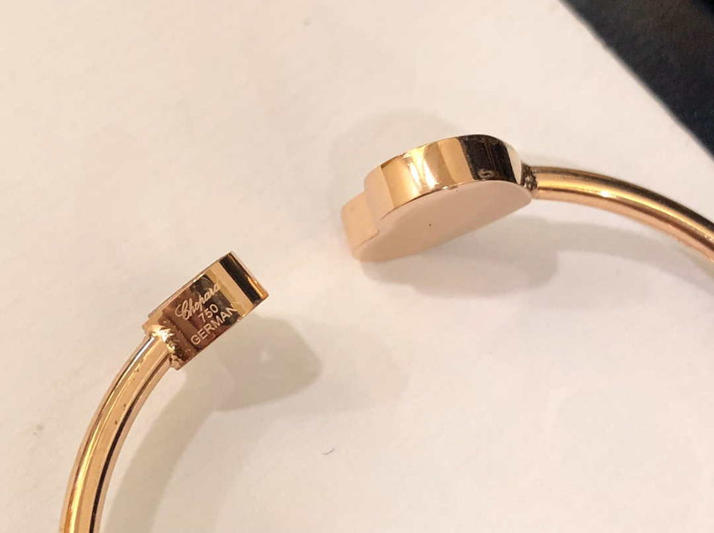 Chopard HAPPY HEARTS Barcelet 857482-5600 Rose Gold Blue Stone