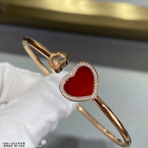 Chopard HAPPY HEARTS Barcelet 85A074-5300 Rose Gold With Diamonds Red Stone - Default Title - View 1