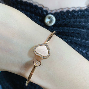 Chopard HAPPY HEARTS Barcelet 85A074-5300 Rose Gold With Diamonds Gold - Default Title - View 1