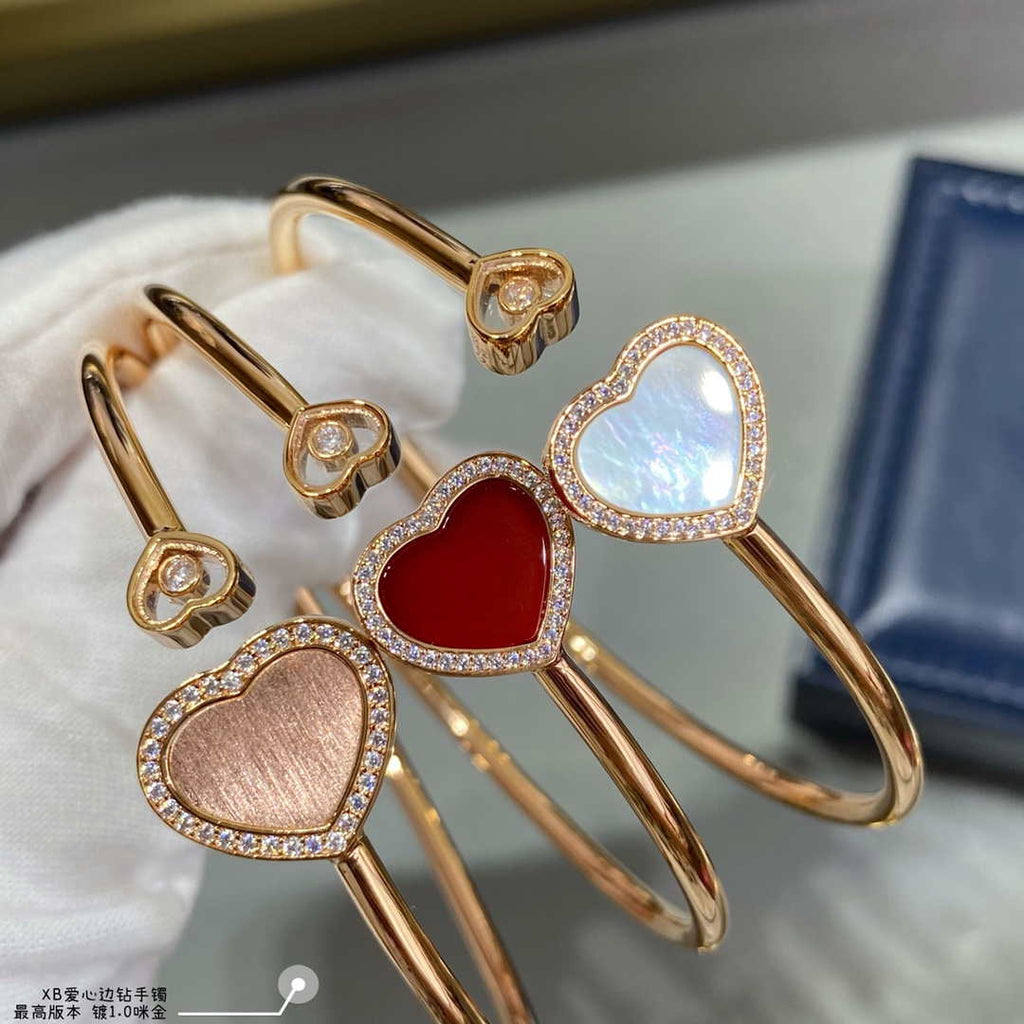 Chopard HAPPY HEARTS Barcelet 85A074-5300 Rose Gold With Diamonds MOTHER OF PEARL