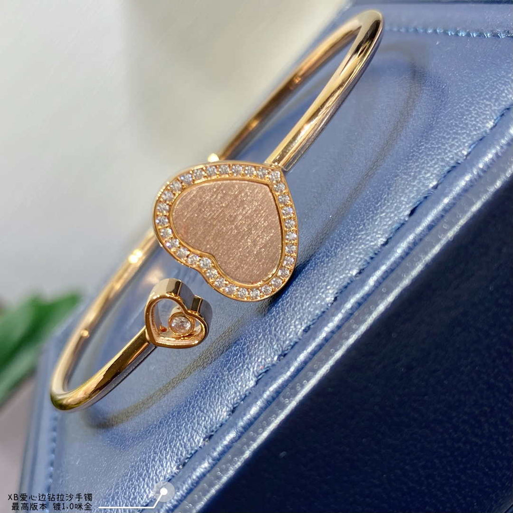 Chopard HAPPY HEARTS Barcelet 85A074-5300 Rose Gold With Diamonds Gold