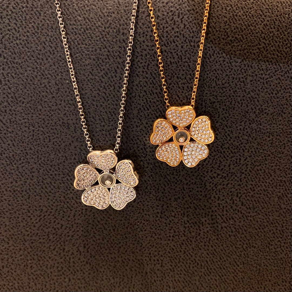 Chopard Happy Hearts Flowers 79A085-5301 Pendant ethical Rose Gold diamond