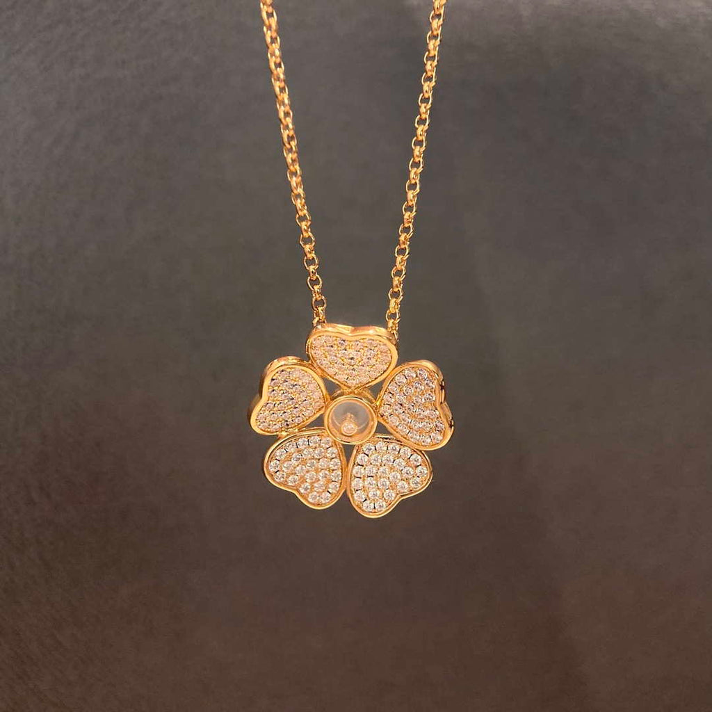 Chopard Happy Hearts Flowers 79A085-5301 Pendant ethical Rose Gold diamond