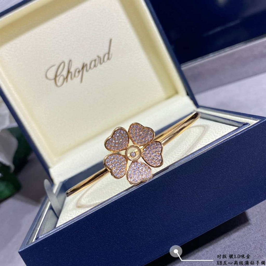 Chopard HAPPY Hearts Flowers Diamond Bracelet 85A085-1900 Rose Gold