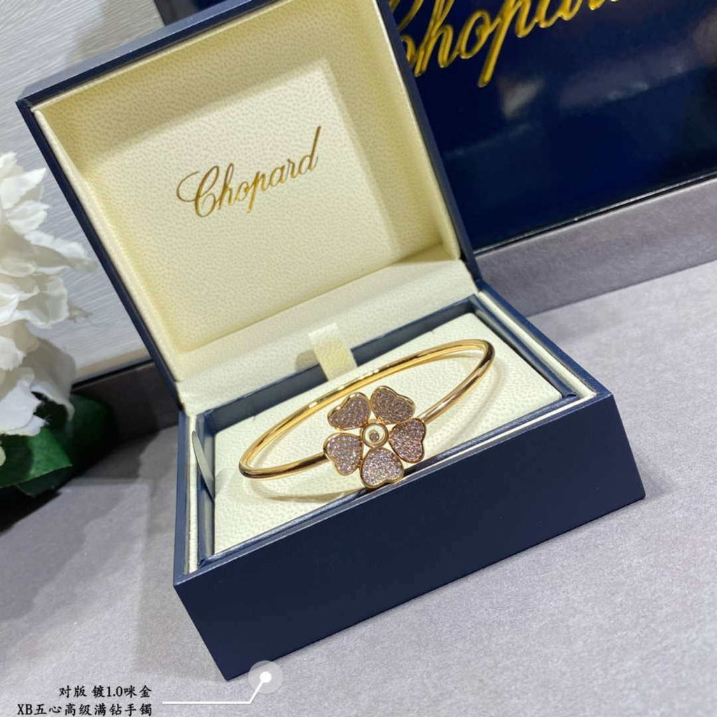 Chopard HAPPY Hearts Flowers Diamond Bracelet 85A085-1900 Rose Gold
