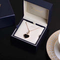 Chopard Happy Hearts Necklaces & Pendants 797482-530 Rose Gold With Diamonds Black Stone - Default Title - View 1