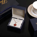 Chopard Happy Hearts Necklaces & Pendants 797482-530 Rose Gold With Diamonds Red Stone - Default Title - View 1