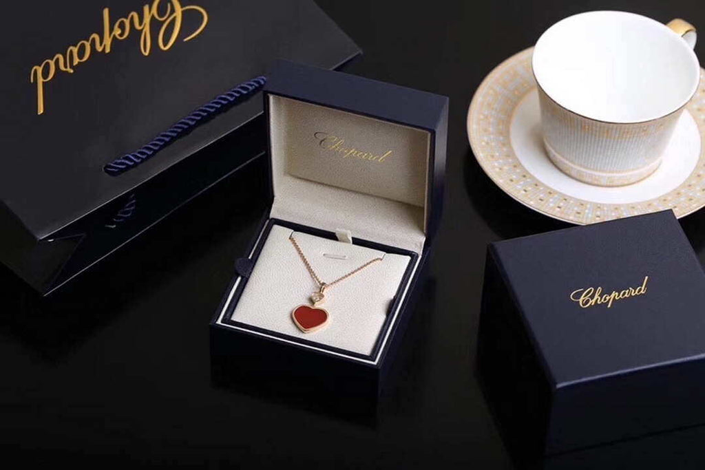 Chopard Happy Hearts Necklaces & Pendants 797482-530 Rose Gold With Diamonds Mother-Of-Pearl