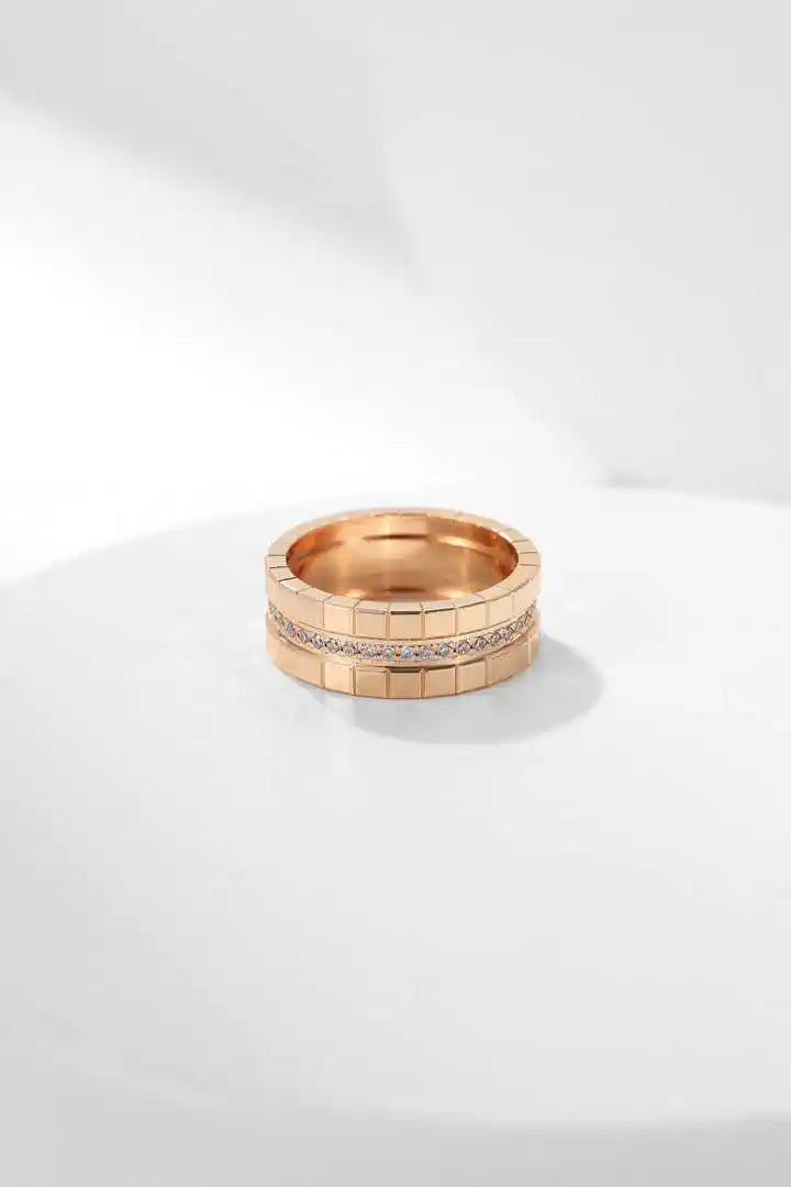 Chopard Ice Cube Ring ethical Rose gold diamonds 827004-5040