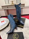 Christian Louboutin Short High boots with 3D embroidery on the upper CL 85MM 798001