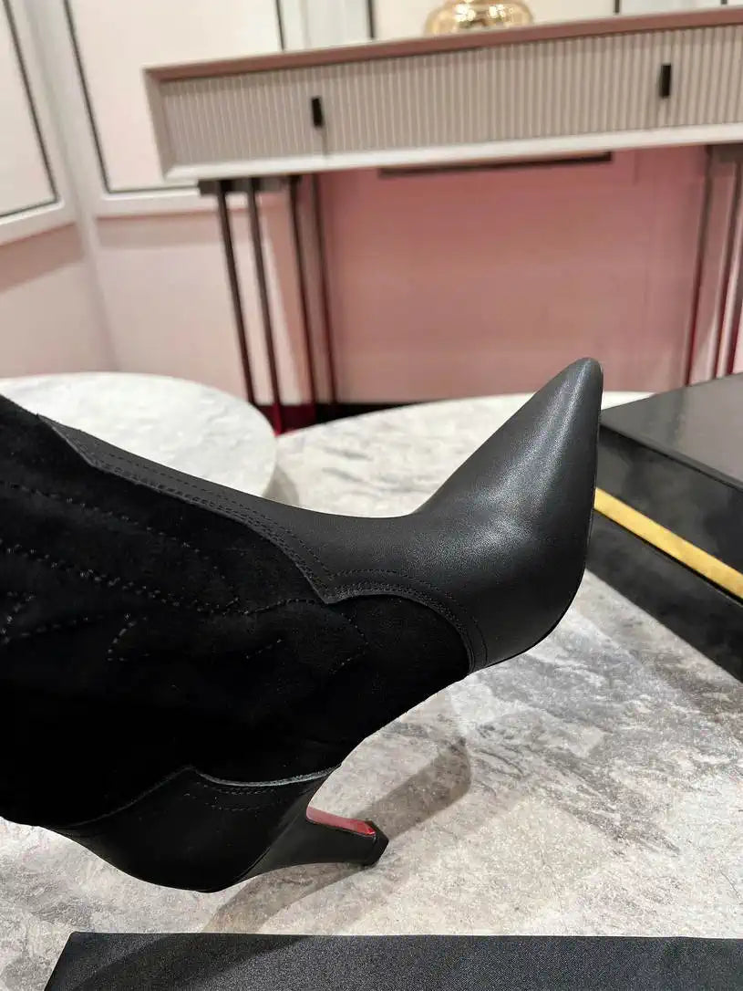 Christian Louboutin Long High boots with 3D embroidery on the upper CL 85MM 798002
