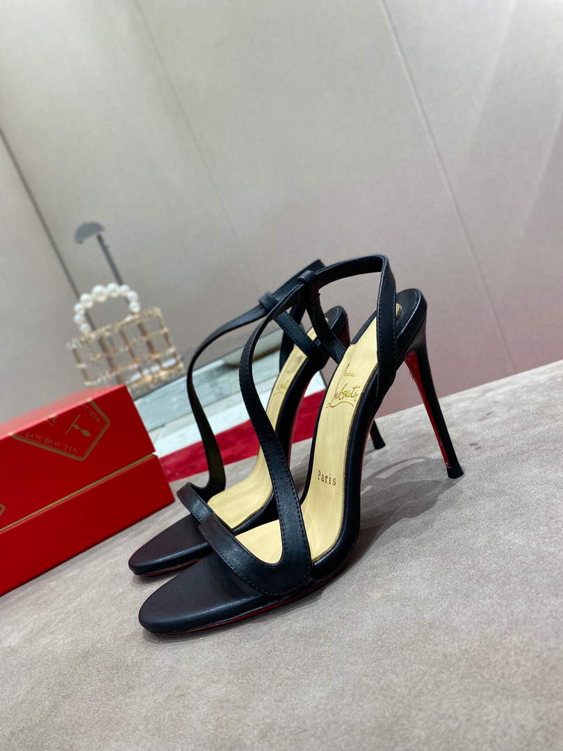Christian Louboutin Sandal CL Pumps Shoes High 100mm 79681