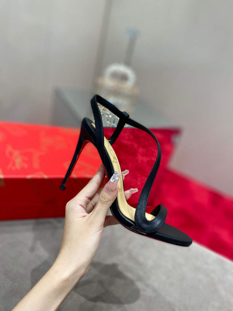 Christian Louboutin Sandal CL Pumps Shoes High 100mm 79681