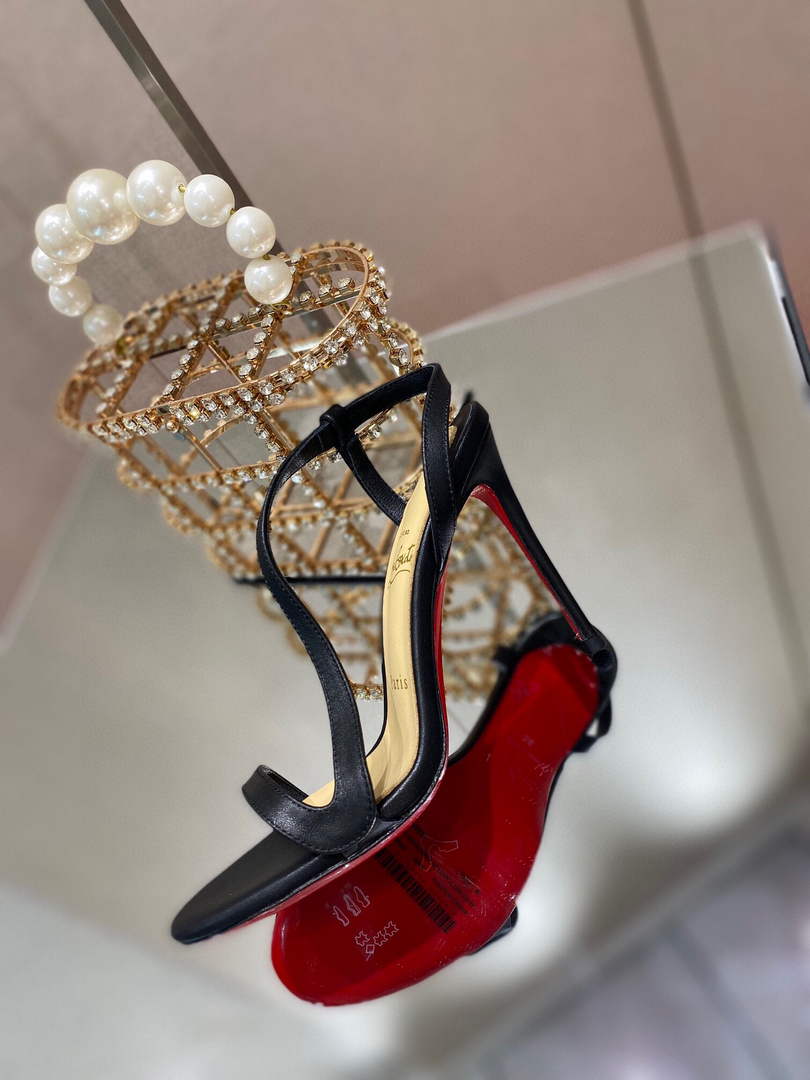 Christian Louboutin Sandal CL Pumps Shoes High 100mm 79681
