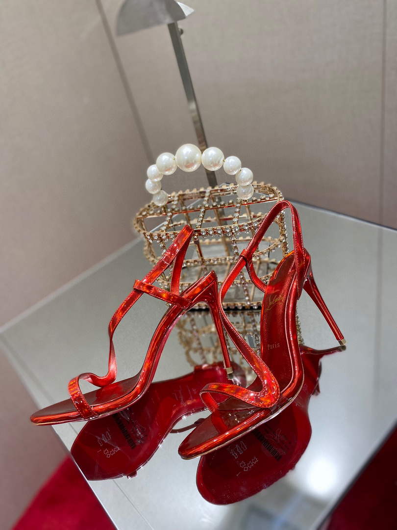 Christian Louboutin Sandal CL Pumps Shoes High 100mm 79682