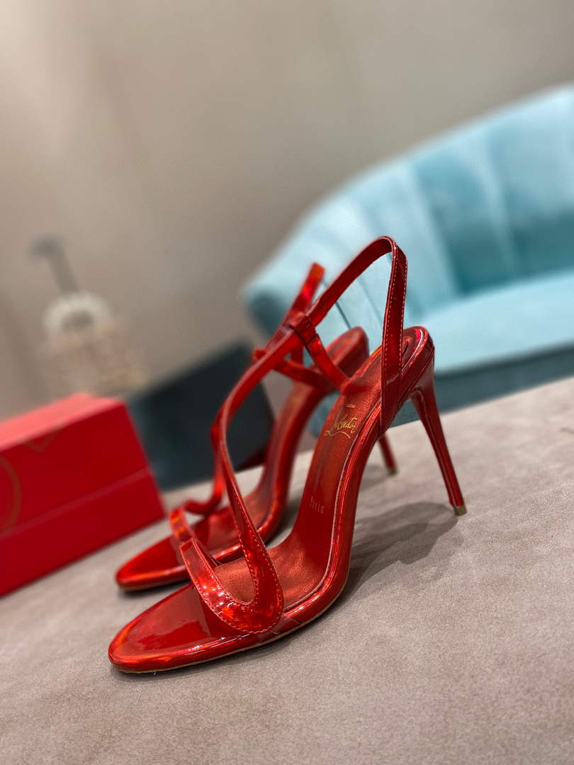 Christian Louboutin Sandal CL Pumps Shoes High 100mm 79682