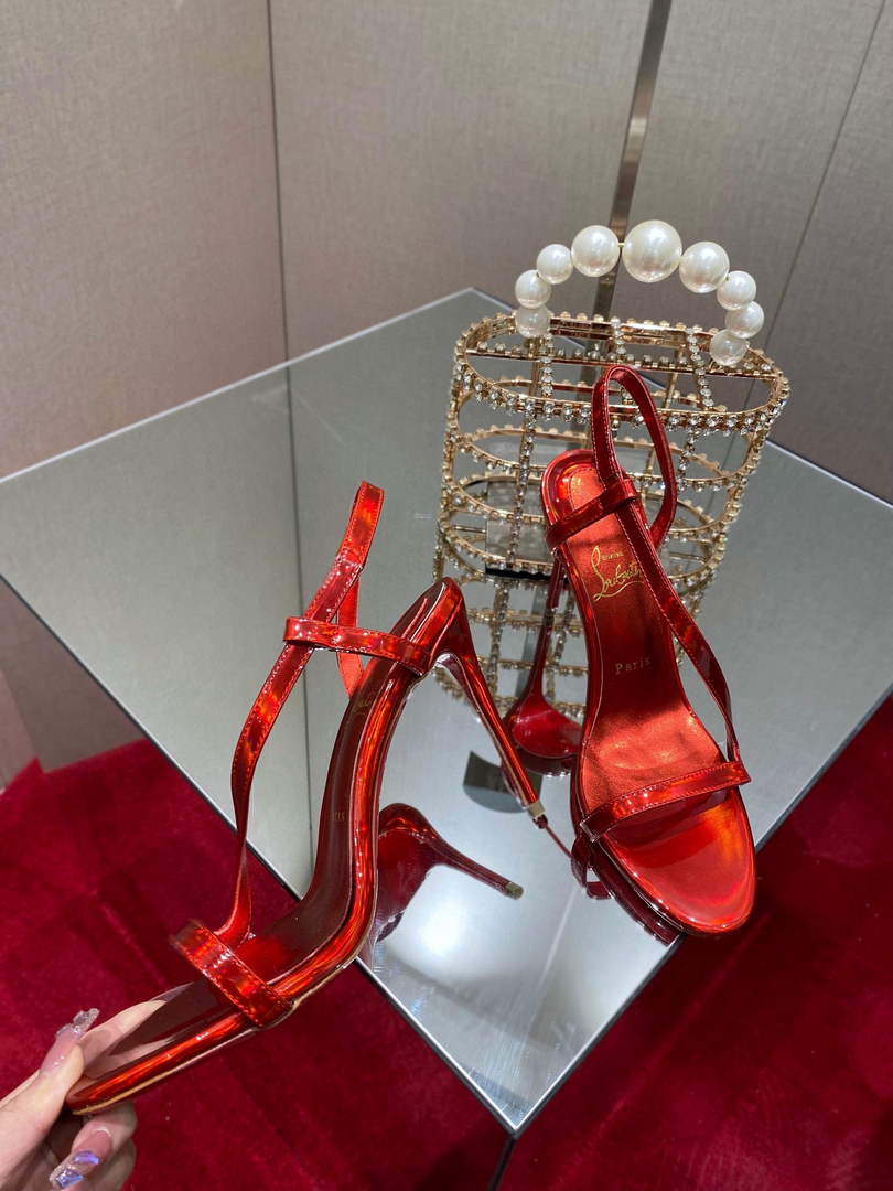 Christian Louboutin Sandal CL Pumps Shoes High 100mm 79682