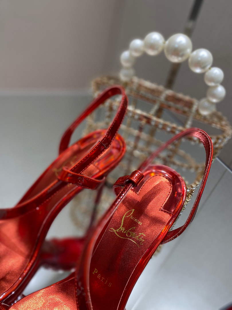 Christian Louboutin Sandal CL Pumps Shoes High 100mm 79682