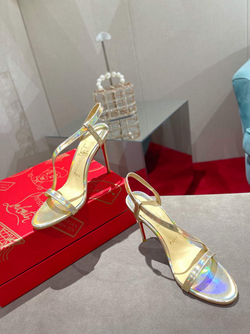 Christian Louboutin Sandal CL Pumps Shoes High 100mm 79683