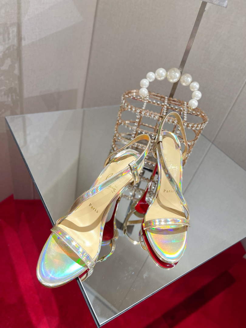 Christian Louboutin Sandal CL Pumps Shoes High 100mm 79683