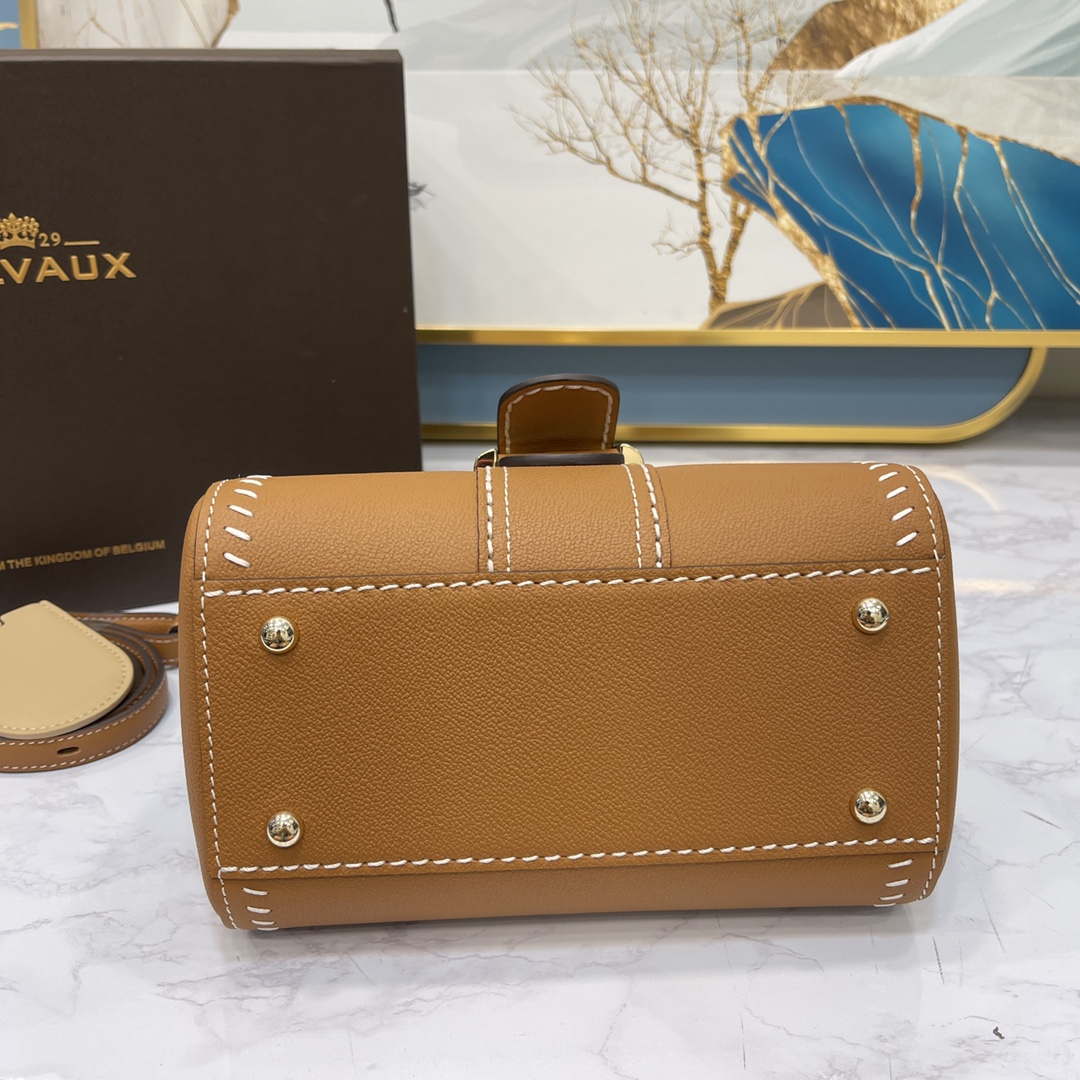 Delvaux AA0406 Brillant Mini Rodeo Surpique Calf Bag Caramel