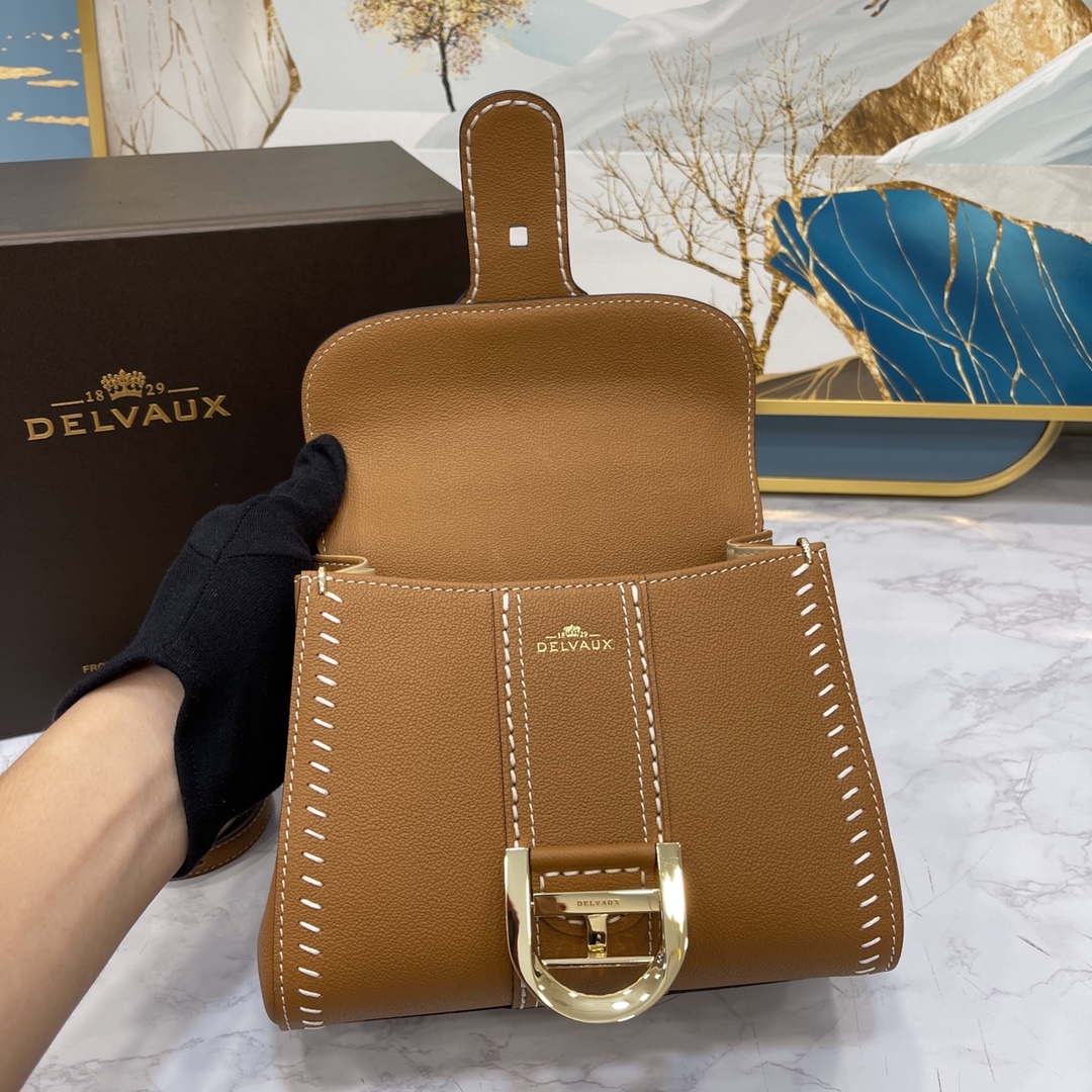 Delvaux AA0406 Brillant Mini Rodeo Surpique Calf Bag Caramel - Default Title - View 5