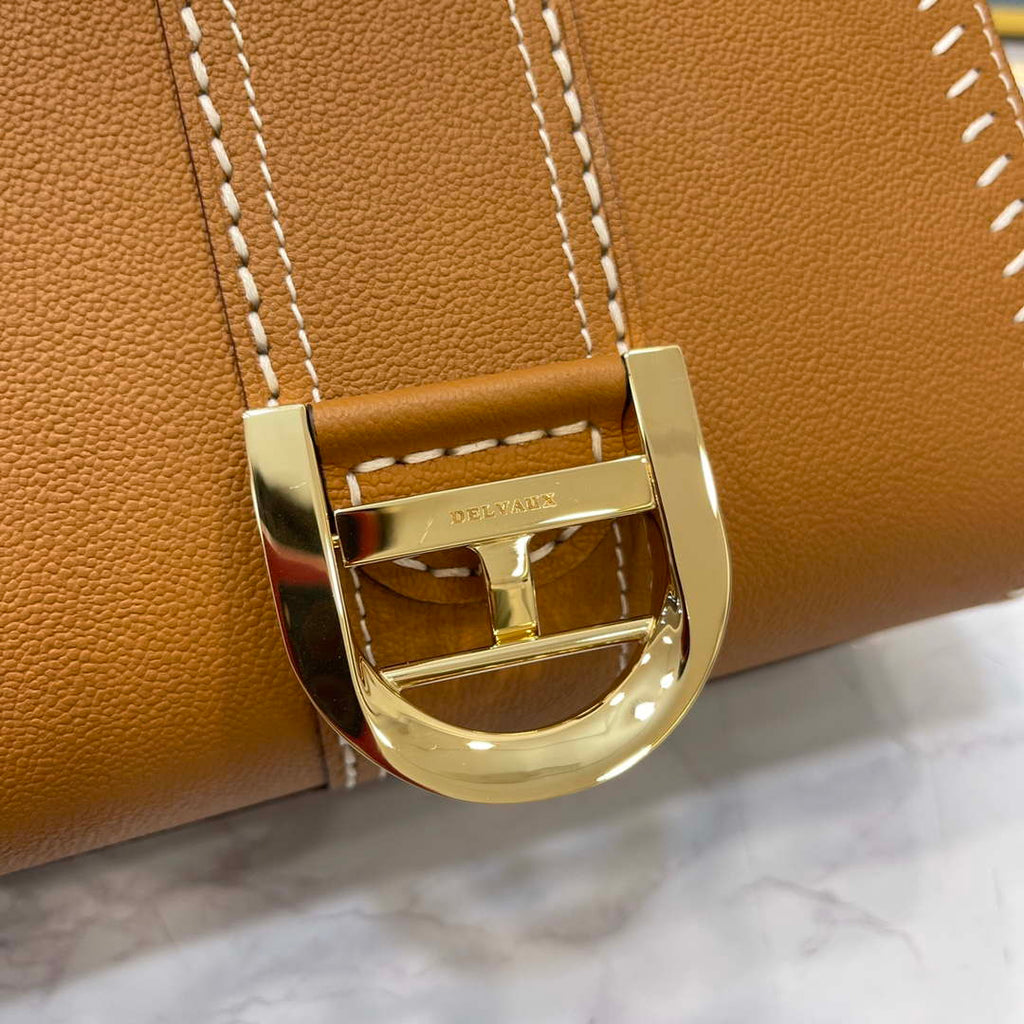 Delvaux AA0406 Brillant Mini Rodeo Surpique Calf Bag Caramel