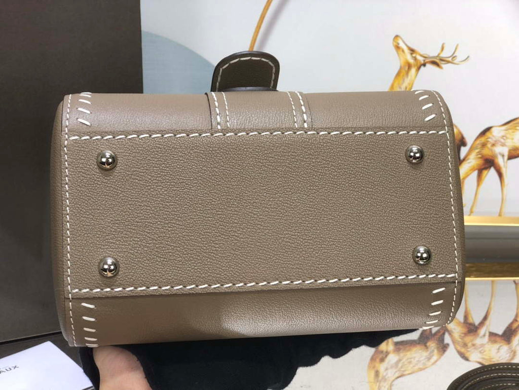 Delvaux AA0406 Brillant Mini Rodeo Surpique Calf Bag Dark Gray