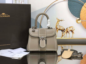 Delvaux AA0406 Brillant Mini Rodeo Surpique Calf Bag Gray - Default Title - View 1