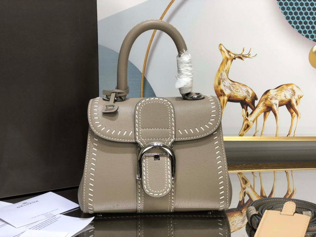 Delvaux AA0406 Brillant Mini Rodeo Surpique Calf Bag Gray