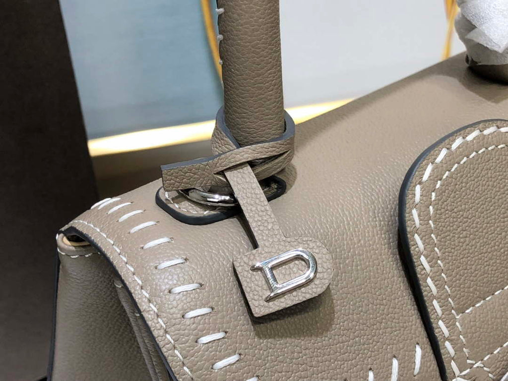 Delvaux AA0406 Brillant Mini Rodeo Surpique Calf Bag Gray
