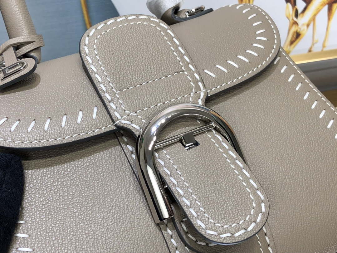 Delvaux AA0406 Brillant Mini Rodeo Surpique Calf Bag Gray