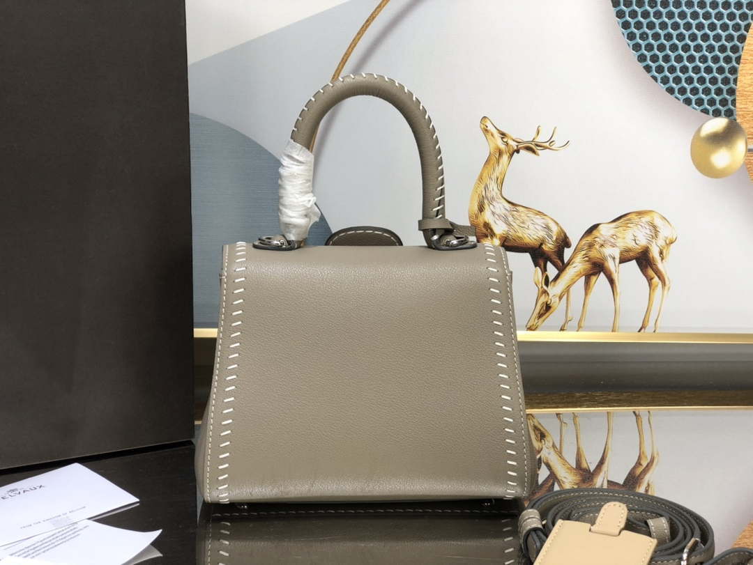 Delvaux AA0406 Brillant Mini Rodeo Surpique Calf Bag Gray
