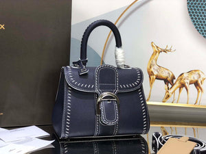 Delvaux AA0406 Brillant Mini Rodeo Surpique Calf Bag Navy Blue - Default Title - View 3