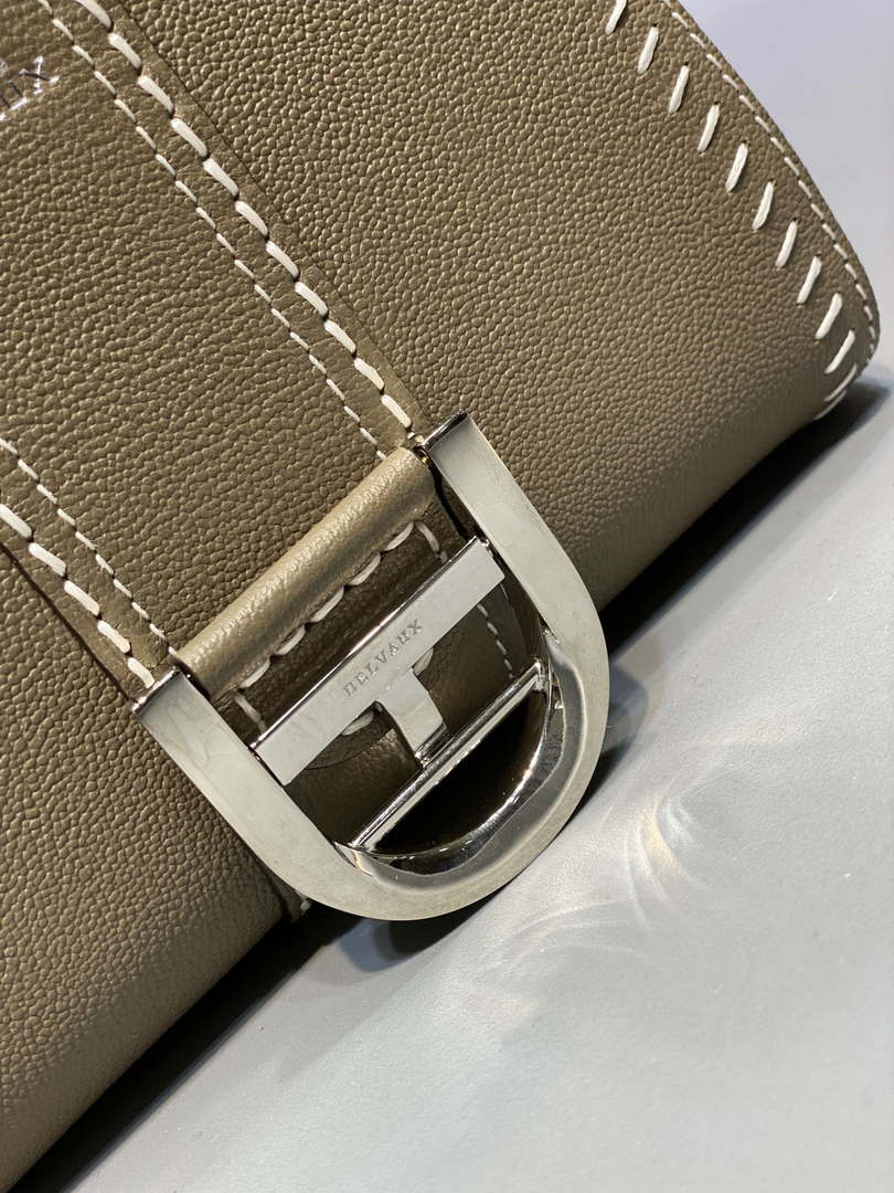 Delvaux AA0406 Brillant Mini Rodeo Surpique Calf Bag olive green