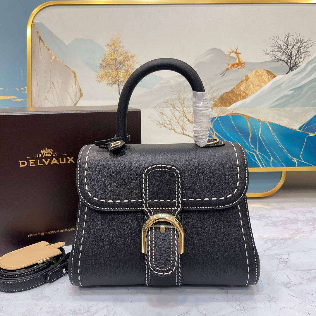 Delvaux AA0569 Brillant PM Rod¨¦o Calf Bag Black