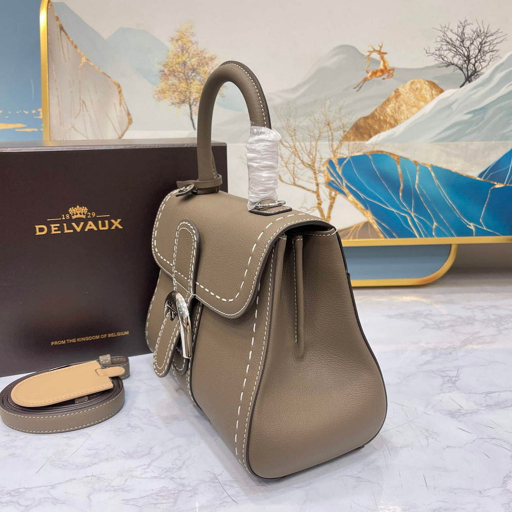 Delvaux AA0569 Brillant PM Rod¨¦o Calf Bag elephant gray