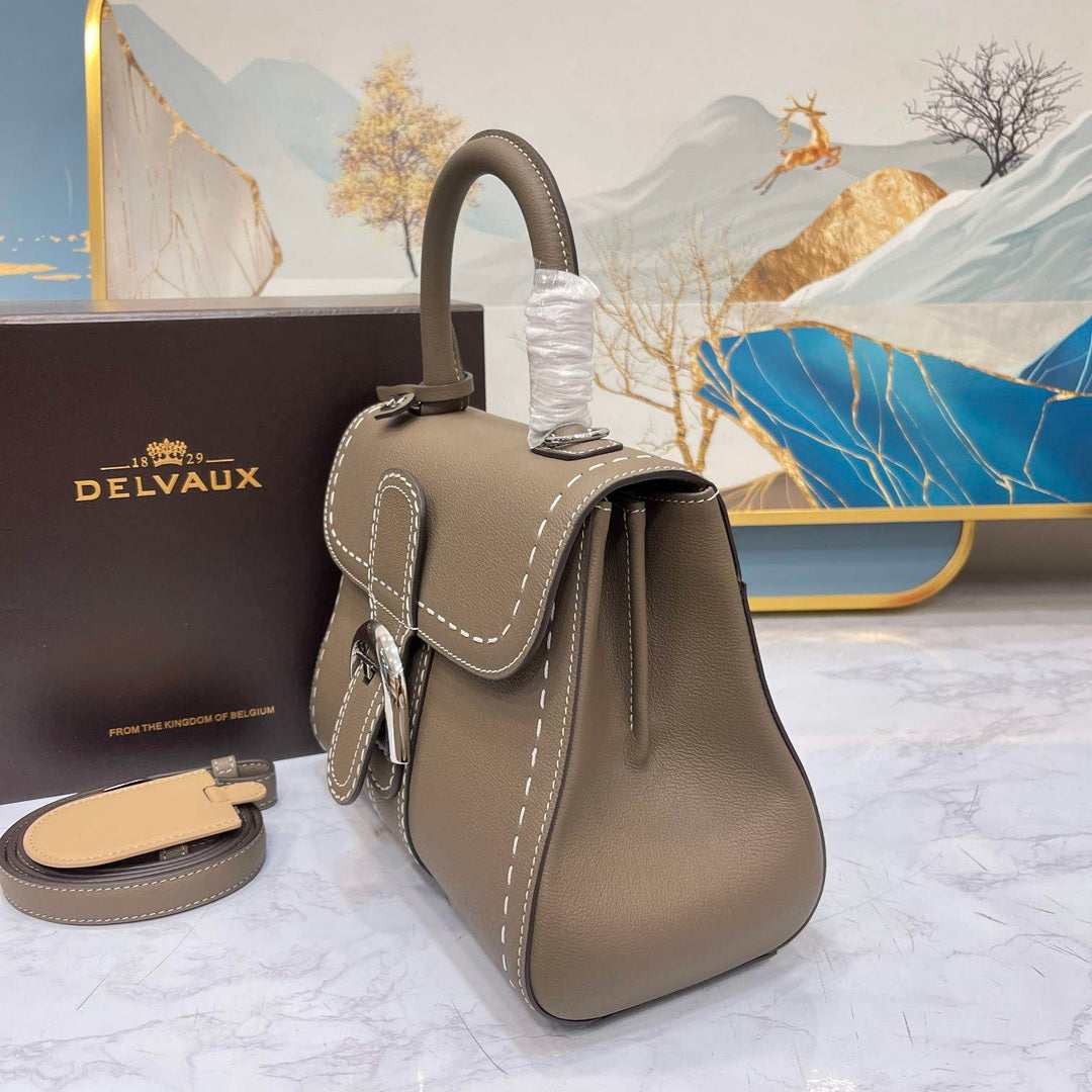 Delvaux AA0569 Brillant PM Rod¨¦o Calf Bag elephant gray