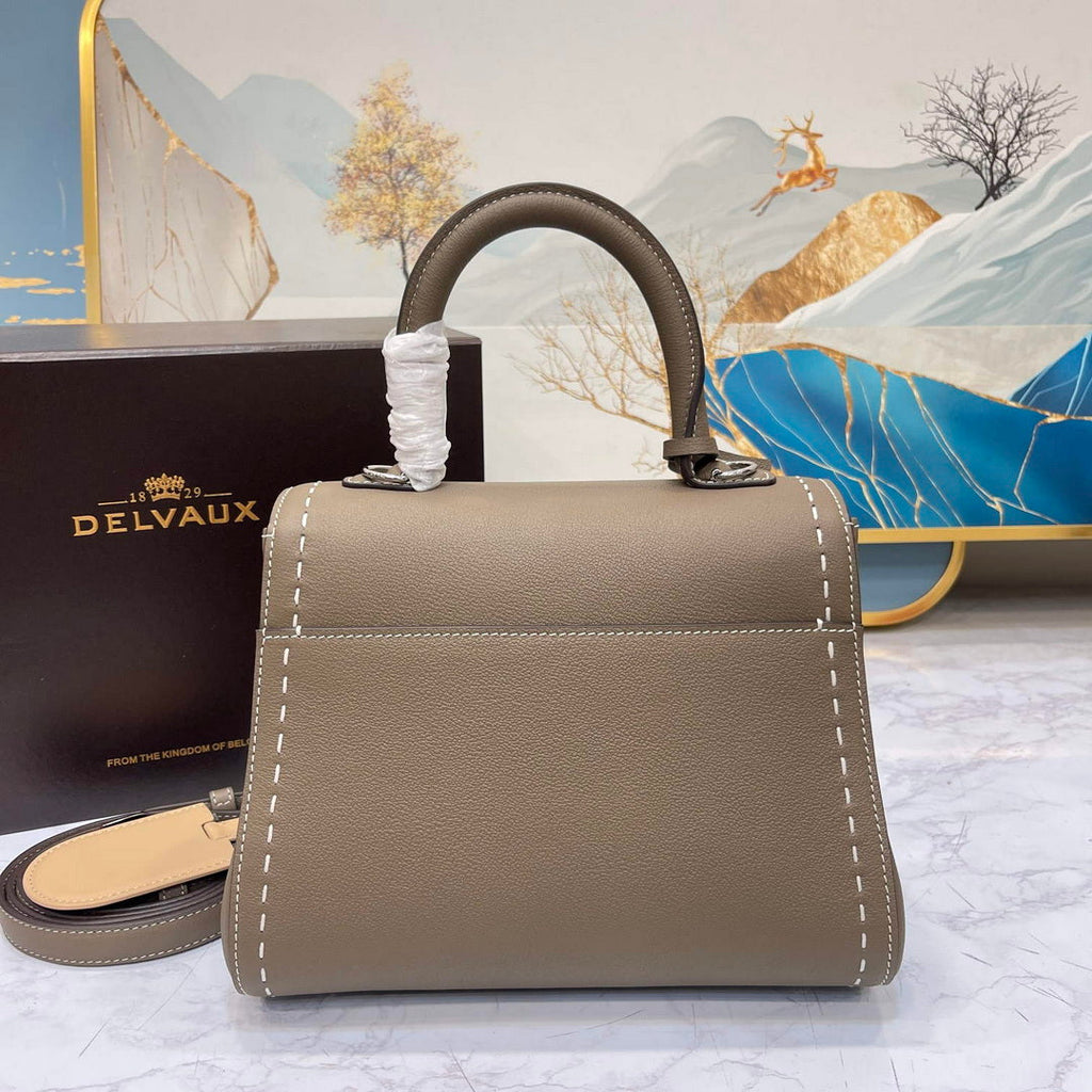 Delvaux AA0569 Brillant PM Rod¨¦o Calf Bag elephant gray