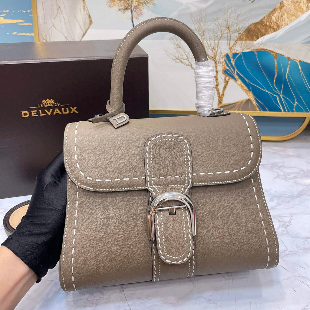 Delvaux AA0569 Brillant PM Rod¨¦o Calf Bag elephant gray